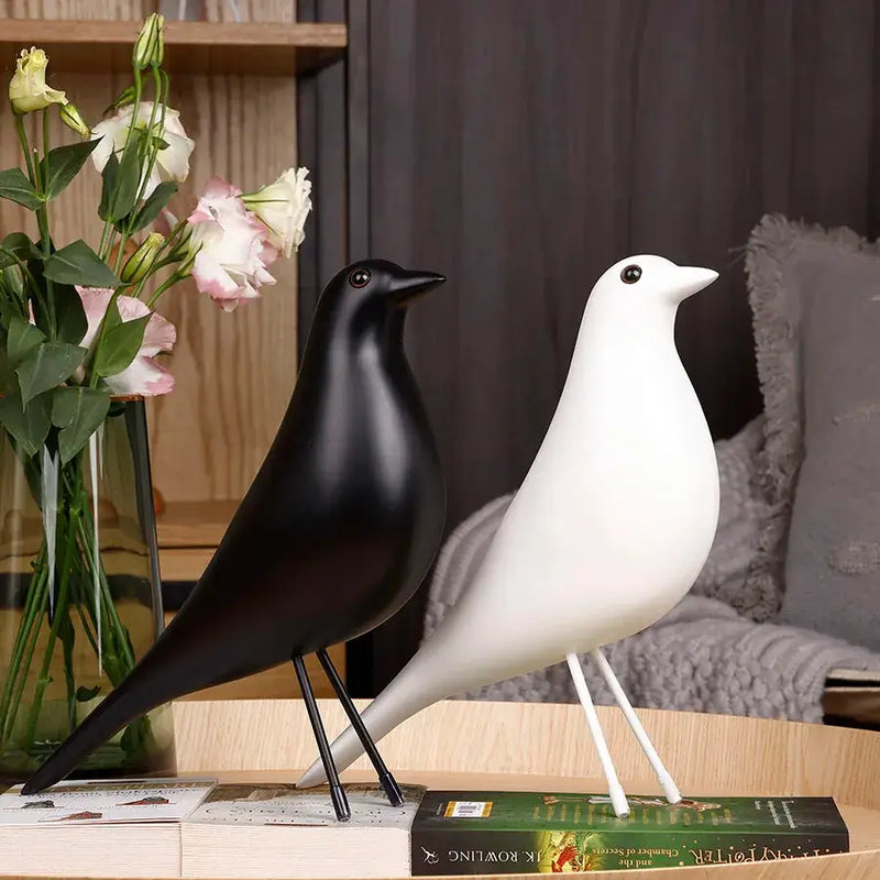 Elegant Resin Bird Sculpture