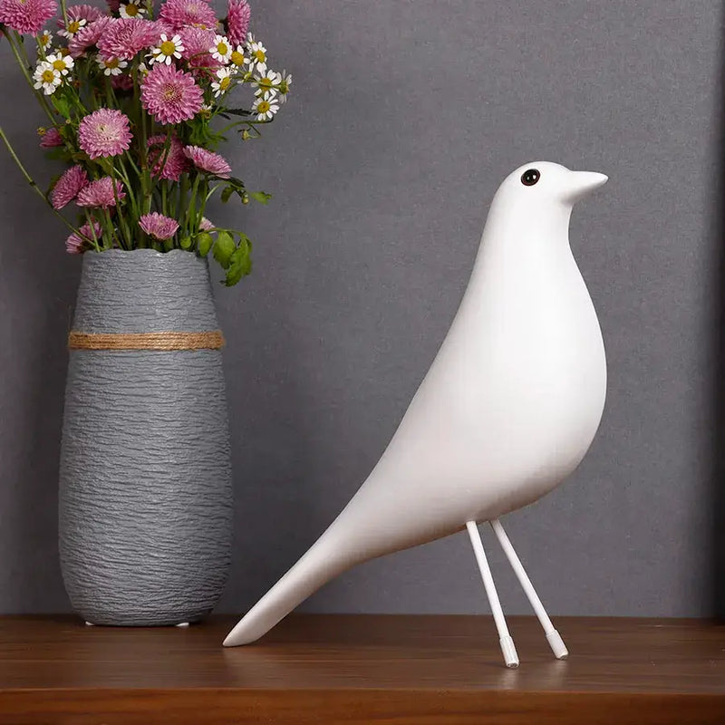 Elegant Resin Bird Sculpture