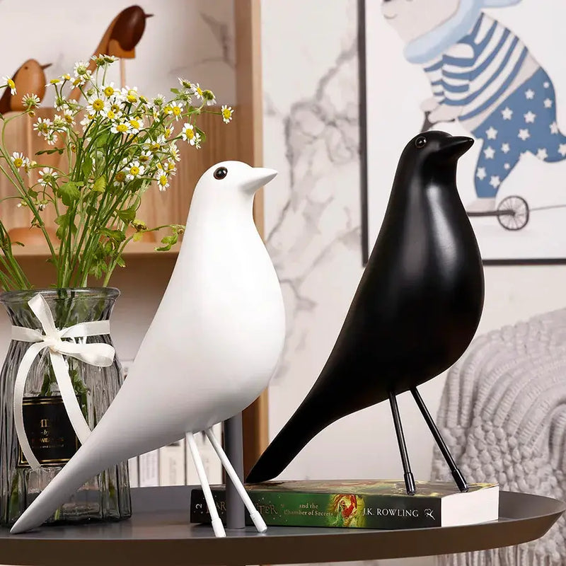 Elegant Resin Bird Sculpture