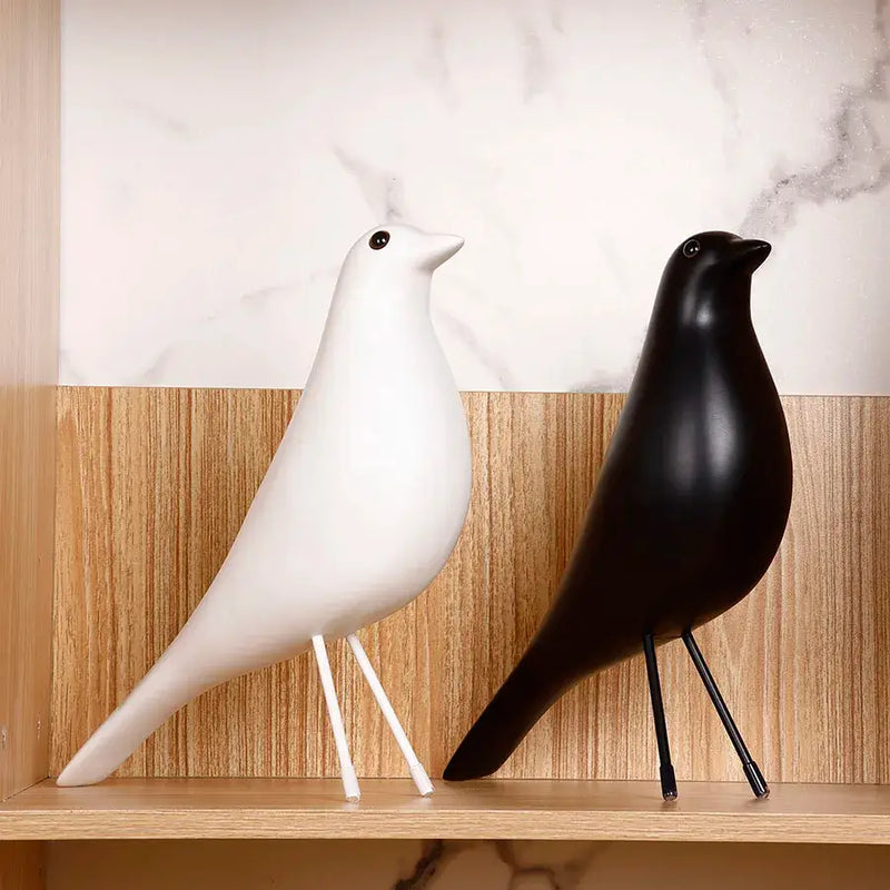 Elegant Resin Bird Sculpture