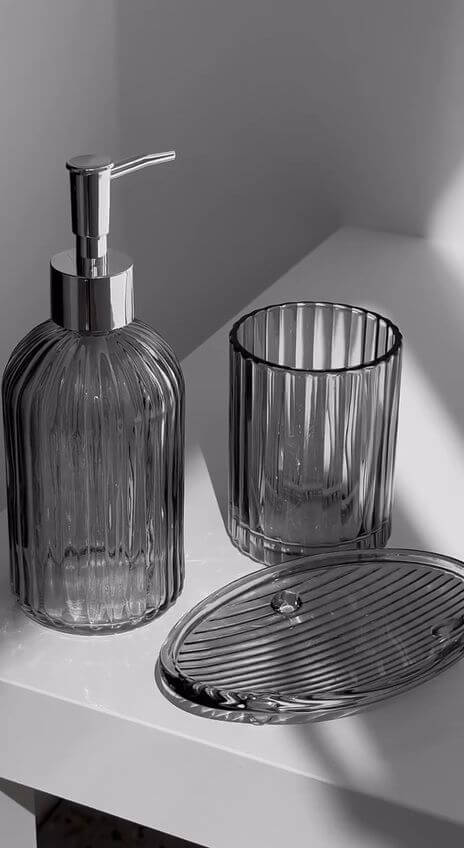 Striped Soap Dispenser