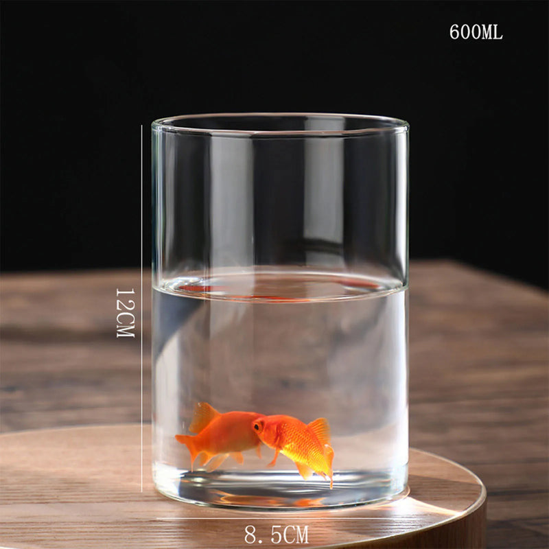 Minimalist Glass Vase Cylindrical Design