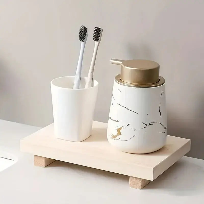 Wooden Tray Pedestal Stand