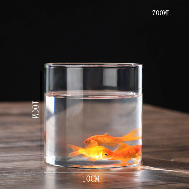 Minimalist Glass Vase Cylindrical Design