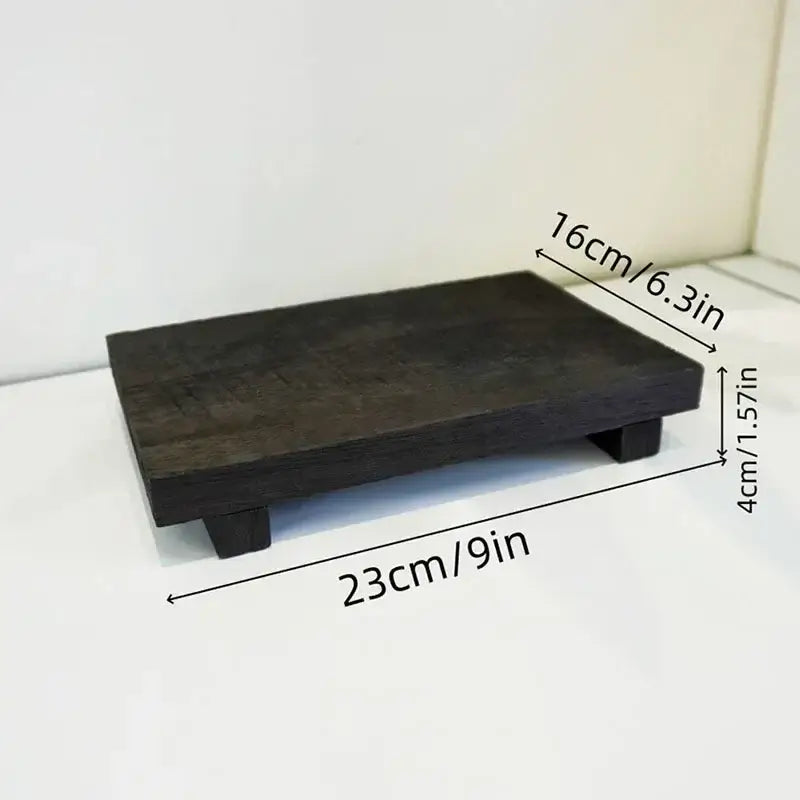 Wooden Tray Pedestal Stand
