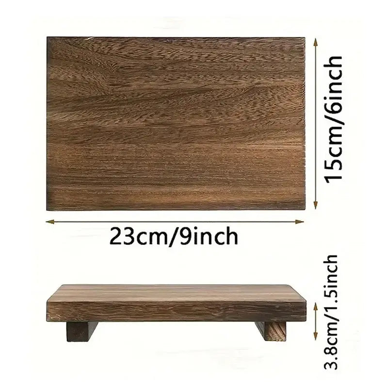 Wooden Tray Pedestal Stand