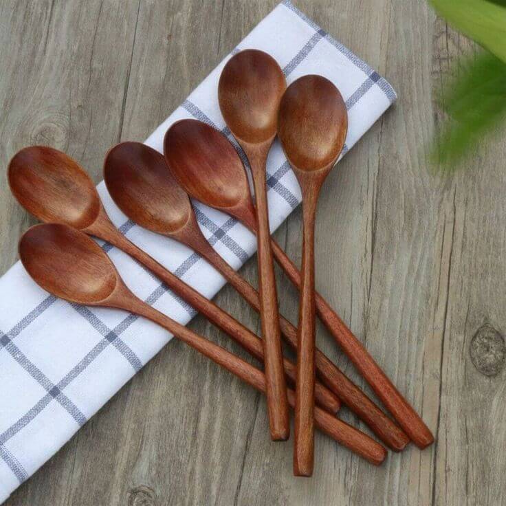 Set of 6 Wooden Spoons